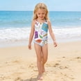 thumbnail image 5 of CCRFTGI Swimsuit for Kids Girls Size 10-12 Summer Adjustable Straps One Piece Beach Bathing Suit Swimwear Cute Books Pens Swim Vacation Girls Fashion Bathing Suits Purple 11-12 Years, 5 of 8