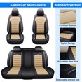 thumbnail image 3 of FANOTEK Fit for Chevy Cruze Malibu Cobalt Impala 2000-2024 Car Seat Covers, Wear-resistant 5-Seat Auto Front Rear Seat Cushion Protector Full Set Black Beige, 3 of 14