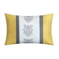 thumbnail image 5 of Chic Home CS1645-US Ensemble de Literie Brodé Color Block avec Draps - Jaune - Grand - 10 Pcs, 5 of 5
