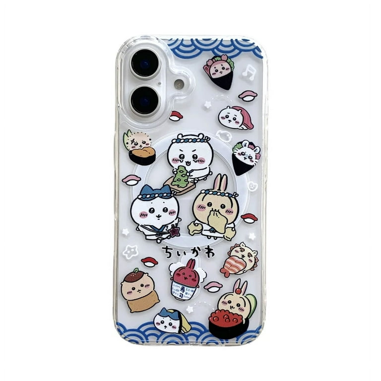 CHIIKAWA CASSETiFY iPhone11Proケース Cute Cartoon Anime Chiikawa Magnetic Holder Magsafe Wireless
