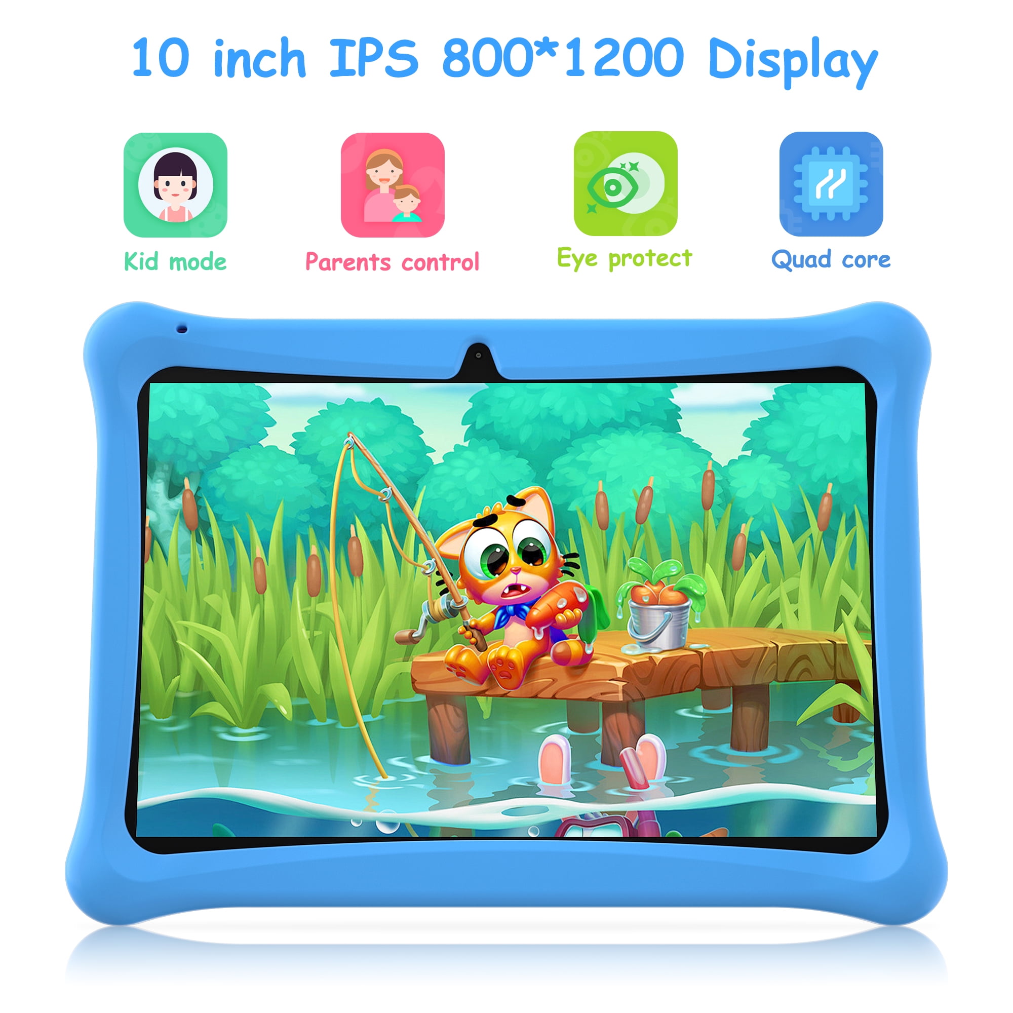 SGIN 10in Android 13 Kid Tablet 2GB RAM 64GB ROM 1280*800 Education Tab, 4-Core 1.6Ghz Allwinner 133