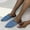 Light Blue, variant on Women's Slide Slippers Denim Half Slippers Pointed Toe Flat Casual Shoes