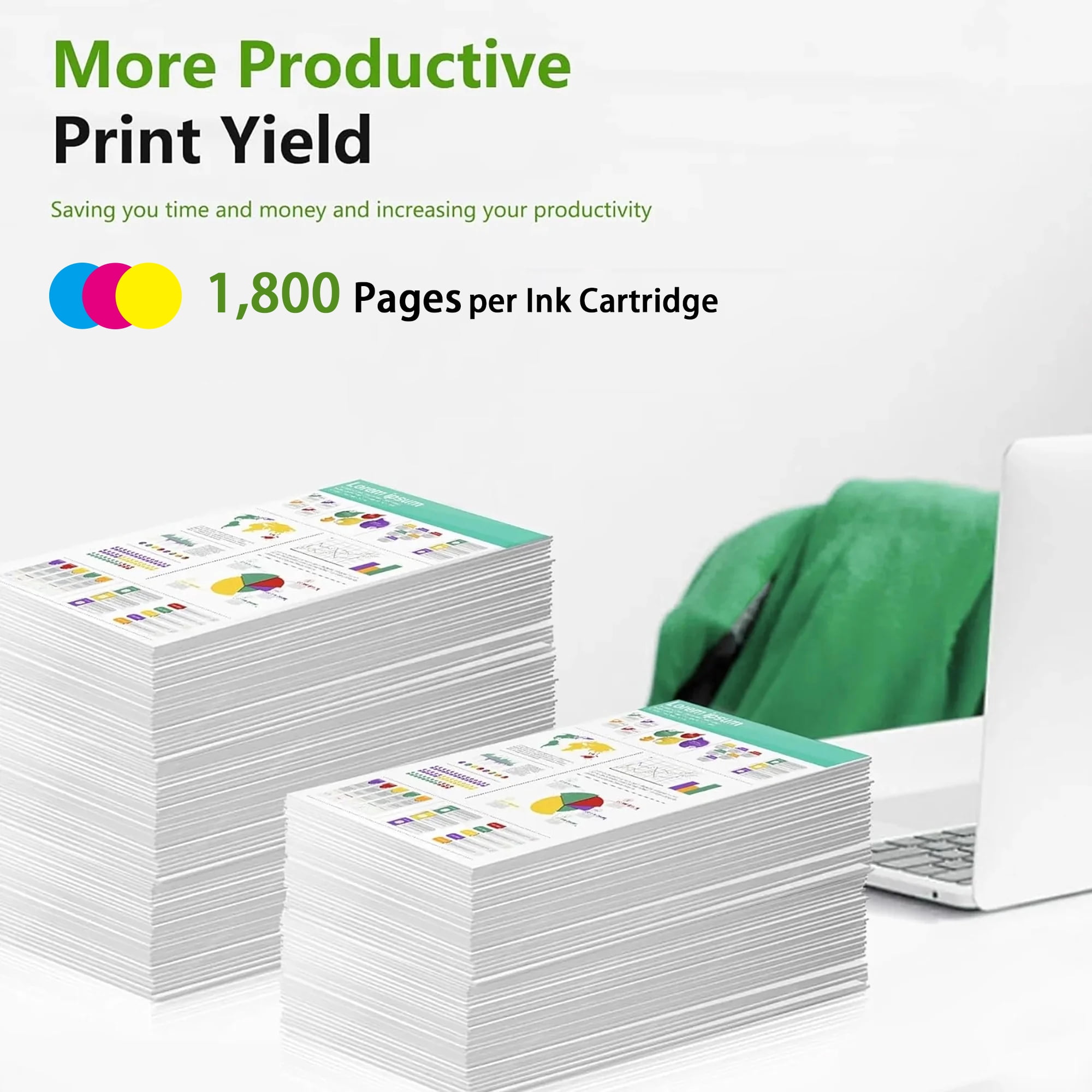 952XL Ink Combo Pack Compatible for 952 Ink Cartridges for OfficeJet 8710 7740 Printers (3 Pack)