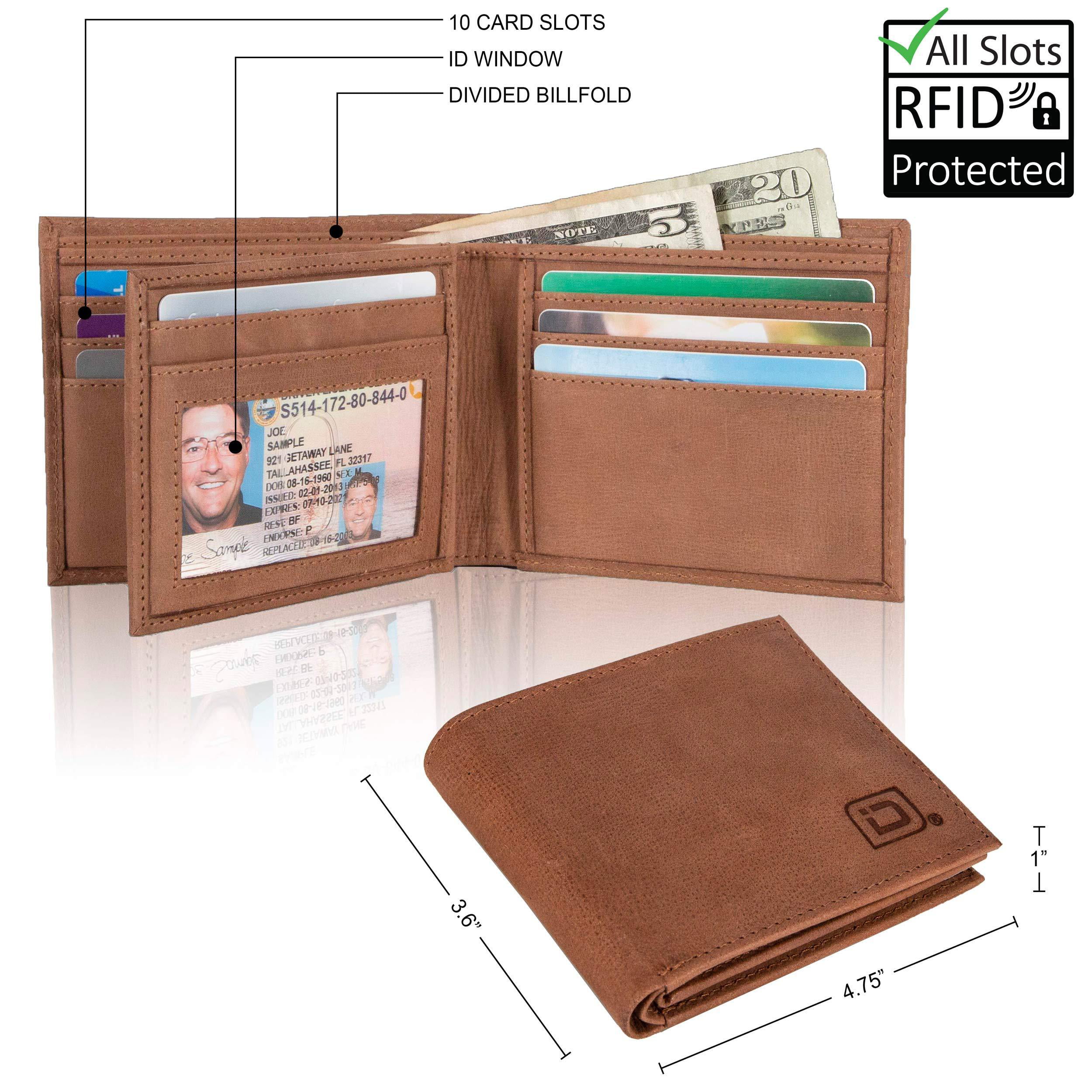 Buy WildHorn Brown Leather Wallet for Men I Top Grain Leather I 8 Credit  Card Slots I 2 Currency Compartments I 1 Coin Pocket I 1 Transparent ID  Window Online at Best