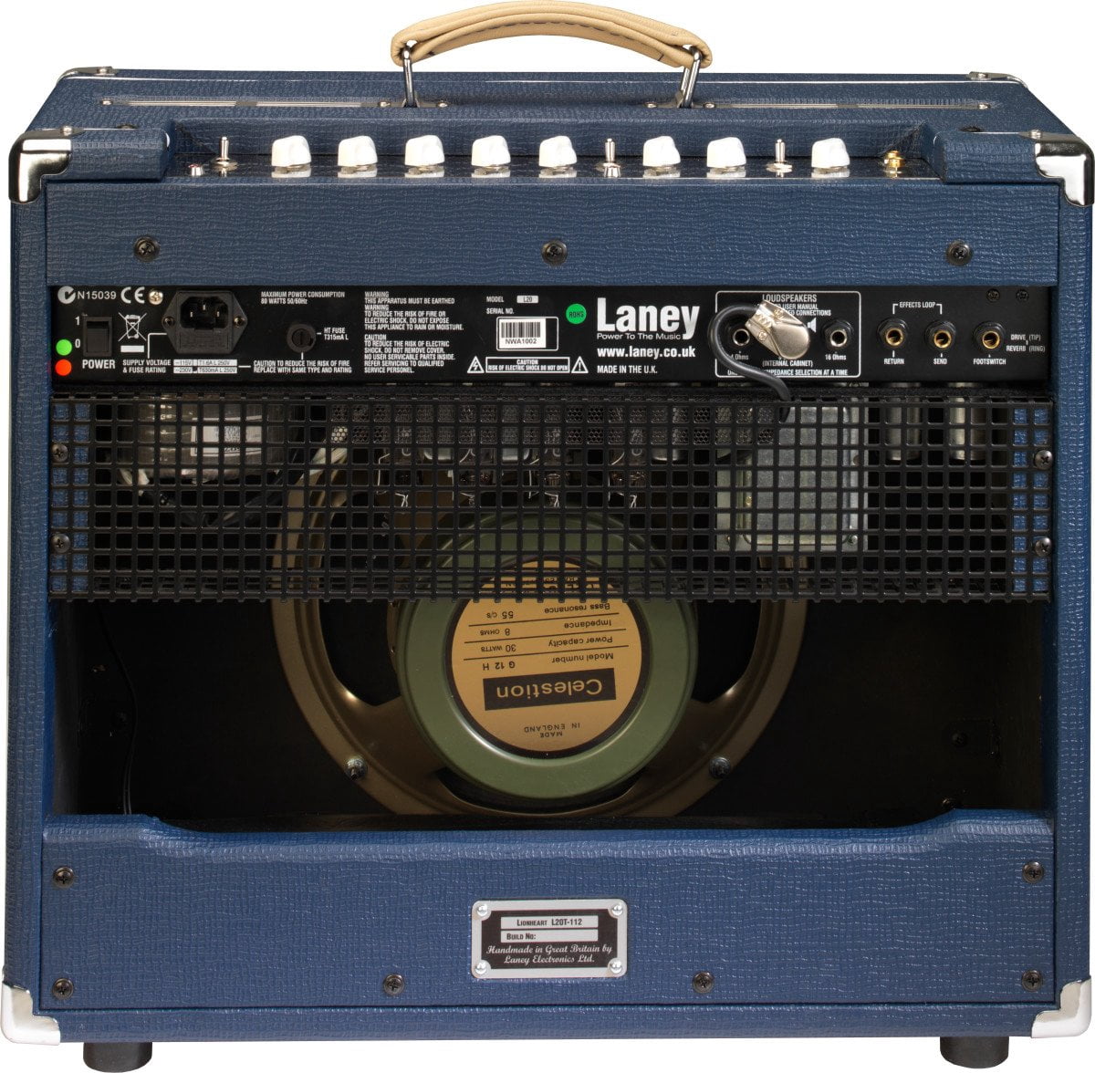 Laney L20T-112 20W 1x12 Tube Guitar Combo Amp Blue