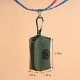 thumbnail image 4 of Canvas Dog Poop Bag Holder, Outdoor Pet Waste Bag Dispenser with Carabiner Clip, Animal Waste Collection Pouch Green, 4 of 8