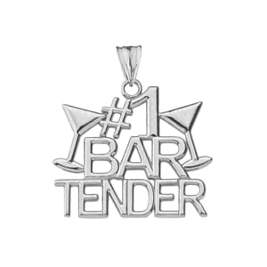 BARTENDER PENDANT NECKLACE IN YELLOW GOLD - Gold Purity:: 14K, Pendant /  Necklace option: Pendant with 22