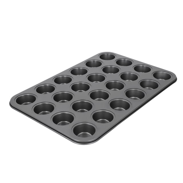 Pequeña Molde Para Hornear de Cupcake, Sartén de Muffin de 24 Taza de Acero al CarbroBrok Estable y Prácico para Cocina Casera