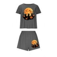 thumbnail image 2 of Uaswgudfs Women's Cotton Blend Pajama Set - Halloween Print, Elastic Waist, 2 of 7