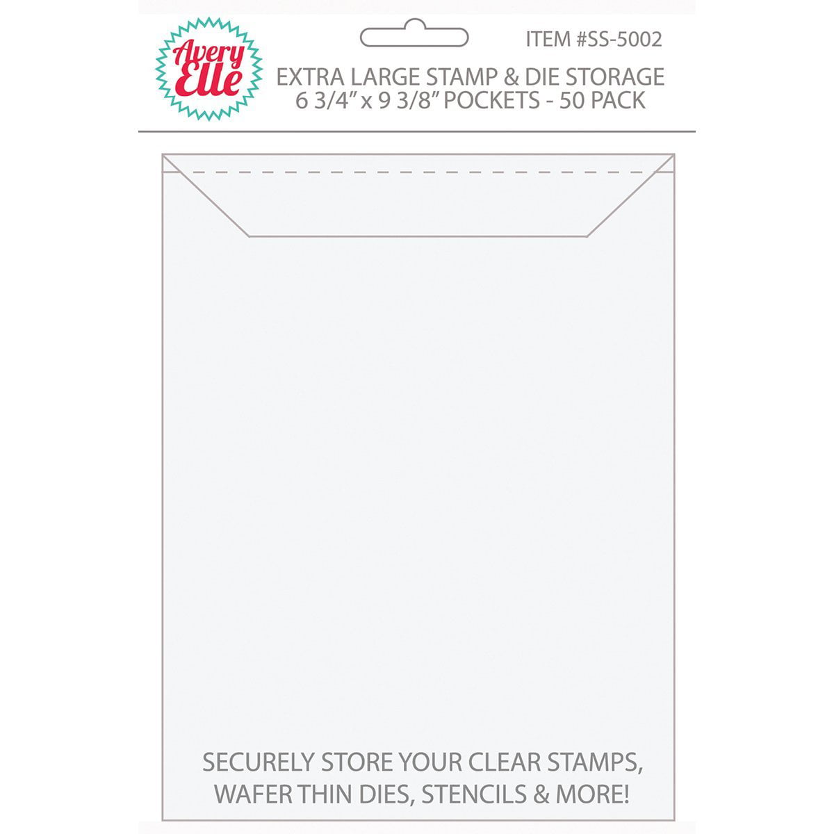 OOTSR 21 Pieces Clear Stamp and Die Storage Bag 7x 5 Inch Scrapbooking Die Storage Plastic Storage Pockets for Cutting Dies Stencil Album Stamp Organization
