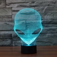 thumbnail image 1 of Night Light Aliens 3D LED que cambia de color para niños con base, 1 of 2