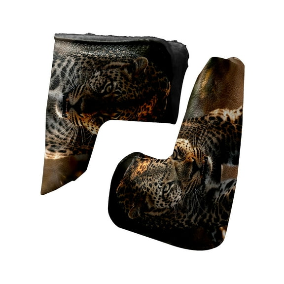 Golf Club Head Cover Waterproof Leather Golf Accessories HeadCovers Set Driver Headcover for Women Men Leopard Cat Pose