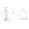 thumbnail image 3 of Manhattan Comfort Augusta Dining Chair with Metal Frame in White, 3 of 10