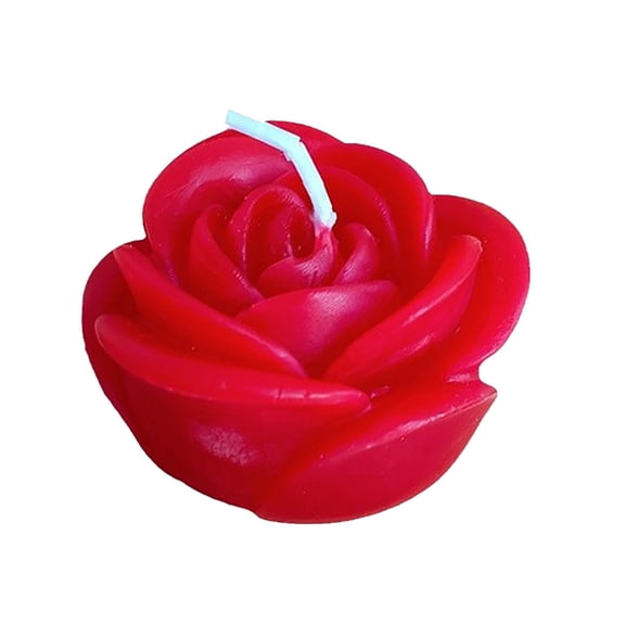 Btomtd Rose Shaped Aromatherapy Candles for Valentine's Day, Romantic Scented Candle Decoration, Multi-Size Floral or Sweet Aroma Candle Gift, 1.6 oz, Red