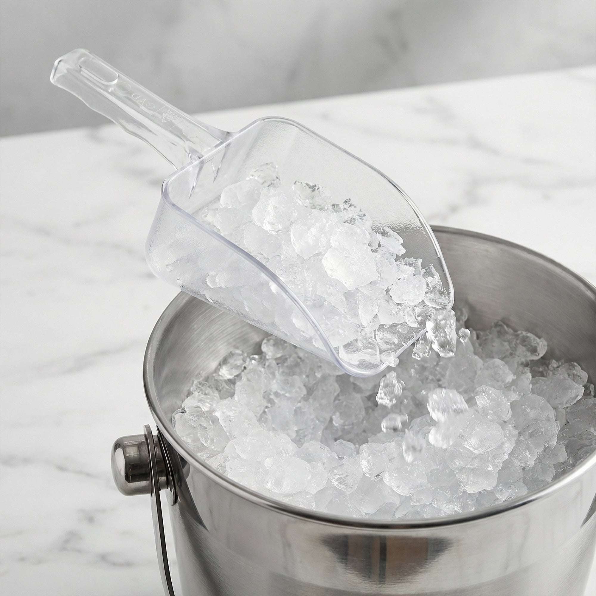 Unique Bargains Easy Clean Plastic Kitchen Use Ice Scoop Clear-1PCS 9.1*4.1inch