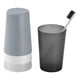 thumbnail image 2 of Xiao Hua Vaso para enjuague bucal, vaso transparente para dientes, vaso esmerilado para pareja, vaso de plástico para cepillos de dientes (2 unidades), blanco, 2 of 5