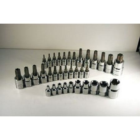 

ATD Tools 125 1/4 3/8 and 1/2 Dr. TORX Bit Set 35 pc.