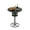 Dark Black, variant on VECELO Pub Table Round Bar Height With Wine Rack Metal Base MDF Top, 36.2-Inch Height,Dark Black