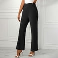 thumbnail image 4 of Uaswgudfs Women's Modal Soft Relaxed Cropped Pants High Waist Casual Wide Leg Pants with Pockets Black XL, 4 of 7