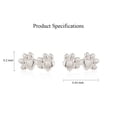 thumbnail image 2 of Tiny Puppy Paw Print Stud Earrings Sterling Silver Studs for Women, 2 of 6