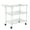 3-layer low handle, variant on Utility Cart Service Cart – Heavy Duty Steel Rolling Cart, Commercial Service Trolley with High or Low Handle, Multipurpose Storage Cart for Office, Restaurant, Kitchen – 2-Layer Low Handle