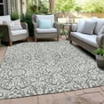 thumbnail image 6 of Addison Rugs Chantille Indoor/Outdoor Traditional Damask Gray Washable Rectangle Rug, 2'6" x 3'10", 6 of 6