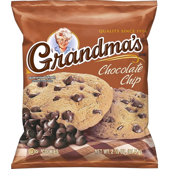 Grandma's Cookies, Chocolate Chip, 2.87 oz/ 81.5 g (10 Pack)
