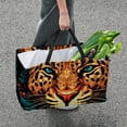 thumbnail image 7 of Leopard Large Capacity Reusable Foldable Oxford Cloth Grocery Bags for Storage Bins, Grocery Baskets, and Picnic Baskets, 7 of 7