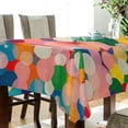 thumbnail image 5 of Yayeee Tablecloths 54" x 72" Rectangle Wrinkle Resistant Party Table Cover, Pink Colorful Circles, 5 of 8