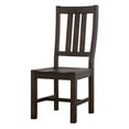 thumbnail image 2 of Pemberly Row Farmhouse Wood Slat Back Side Chair in Brown Finish (Set of 2), 2 of 6