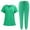 Turquoise_#61304, variant on Homozy Scrub Sets for Women 2 Pack Casual Solid Color Working Uniform Suit with Pockets V Neck Scrub Tops and Drawstring Pants