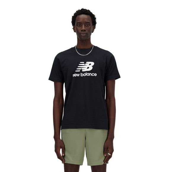 Camiseta New Balance negra talla grande de algodón con logo