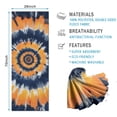 thumbnail image 2 of Orange Blue Tie Dye Mandala Pattern Hot Yoga Mat Towel Non Slip for Hot Yoga - Quick-Drying Yoga Mat Cover with 4 Corner Pockets with Travel Bag - Hot Yoga Towel Non Slip 70"x26", 2 of 6