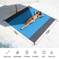 thumbnail image 2 of Beach Blanket, 72"x78" Waterproof Sandproof Beach Mat with Stakes & Storage Bag, Quick Drying Picnic Mat, Beach Accessories for Travel, Camping, Hiking, 2 of 7