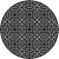 thumbnail image 1 of Ahgly Company Machine Washable Indoor Round Transitional Sonic Silver Gray Area Rugs, 5' Round, 1 of 7