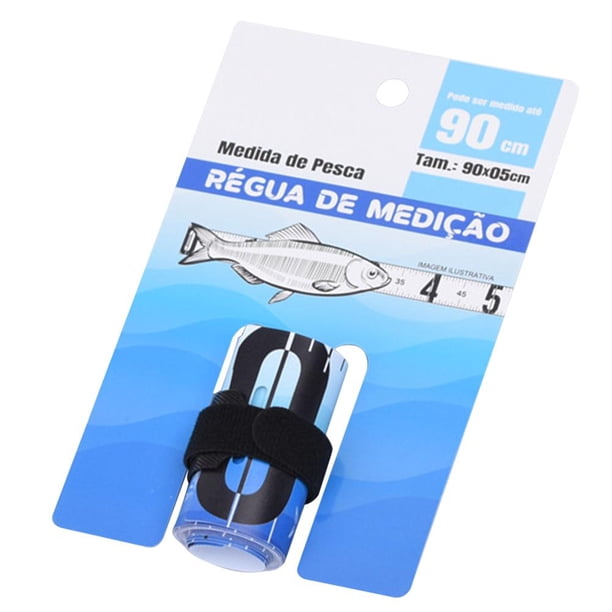 Regla de pesca de PVC, herramienta de pesca impermeable, sin deformación para pescar (azul)