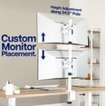 thumbnail image 4 of White Dual LCD Monitor Desk Mount Stand, Stacked Vertical 2 Screens up to 34", 4 of 8