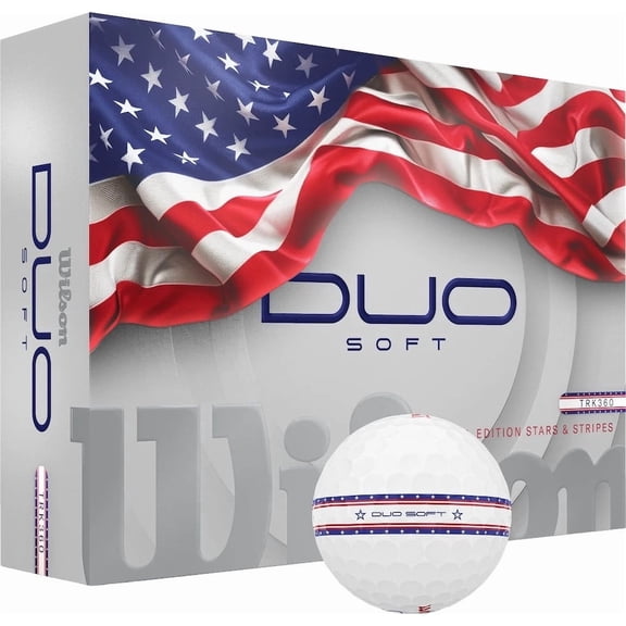 Wilson Duo Soft Stars and Stripes TRK360 1 Dozen Golf Balls New