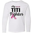 thumbnail image 3 of Inktastic Breast Cancer Awareness My Titi is a Fighter Long Sleeve Youth T-Shirt, 3 of 5