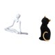 thumbnail image 5 of Estatua de gato pensador abstracto creativo, figura decorativa, escultura de resina única, adorno de escritorio para entrada, dormitorio, regalo de in, 5 of 8
