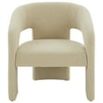 thumbnail image 4 of SAFAVIEH Couture Roseanna Modern Velvet Solid Accent Chair, Tan, 4 of 9