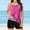 Hot Pink, variant on Otvok Vintage Tankini Swimsuits for Womens Two Piece Tummy Control Swimwear Bathing Suits with Boyshort