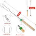 thumbnail image 3 of Palitos para asar malvaviscos Mluchee, brochetas para fogatas, 5 piezas, 32 pulgadas, telescópicos, para salchichas, barbacoa, perritos calientes, bolsa de transporte portátil para acampar,, 3 of 7