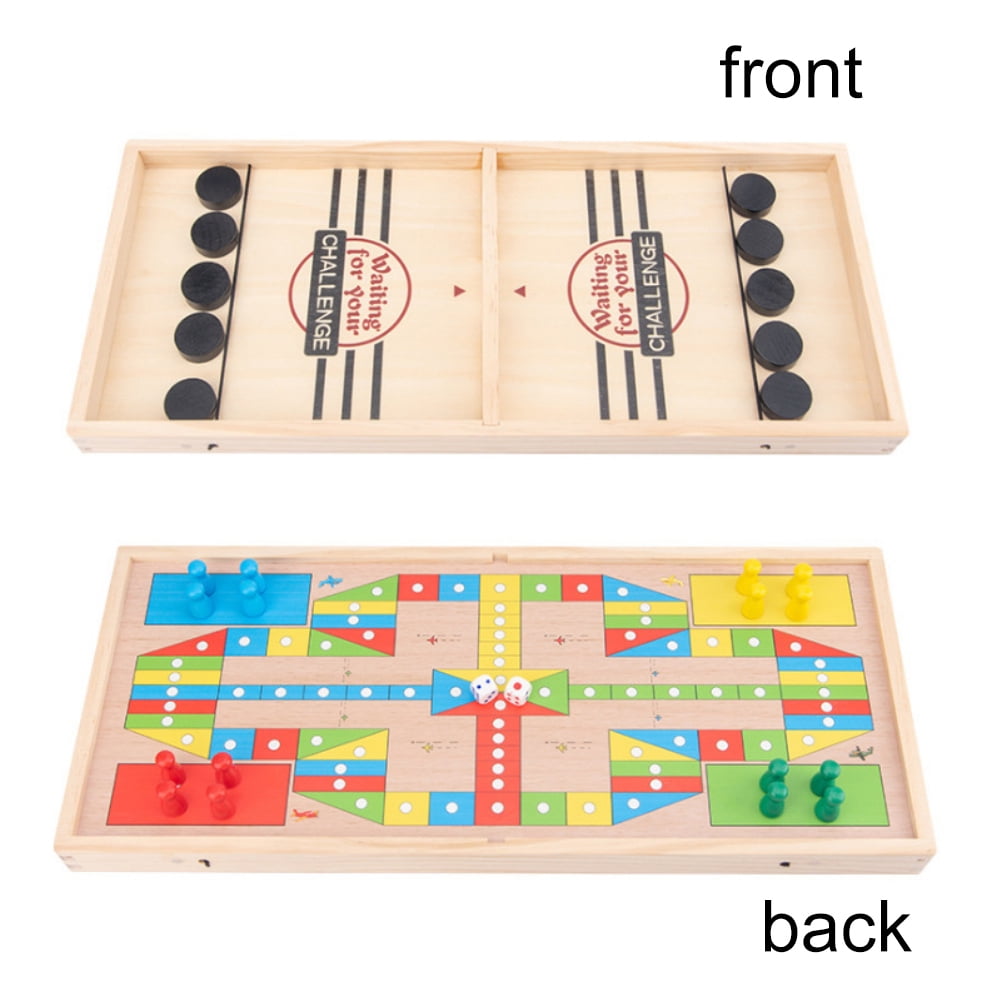 Fast Sling Puck Table Battle 2 in1 Ice Hockey BOARD Game TOY Catapult Chess Gift 