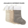 thumbnail image 3 of Koyal Wholesale 4Pcs Linen Christmas Stockings with Tassel DIY Gray Stocking, 3 of 5