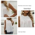 thumbnail image 3 of Camiseta sin mangas ANGGREK Casual Color puro, 3 of 6