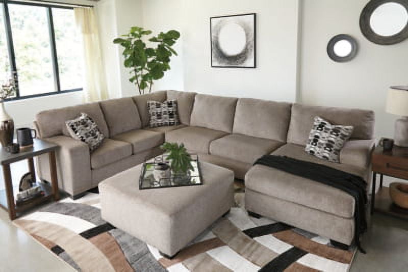 Signature Design by Ashley Contemporary Ballinasloe Oversized Ottoman Chenille Platinum