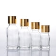 thumbnail image 5 of Essential Oil Plug Bottle Clear Glass Liquid Aromatherapy Gold Screw Lid Travel 5~100ml 15pcs Refillable Essential Oil Packaging, 5 of 5