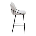 thumbnail image 2 of Jambi Barstool Ivory Barstool, Modern Style, Shearling style fabric, Plywood, Indoor Bar, 2 of 5