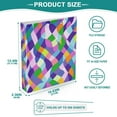 thumbnail image 3 of FORMRS 3 Ring Binder with Pockets 1.5" D-Rings Clip Board 200 Sheets Capacity, Green Wavy Plaid, 3 of 8